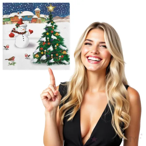 serwetki balwan i bozonarodzeniowe drzewko maki 33 cm 20 szt