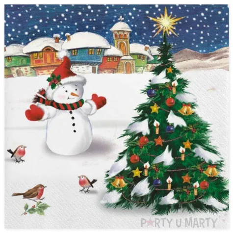 serwetki balwan i bozonarodzeniowe drzewko maki 33 cm 20 szt