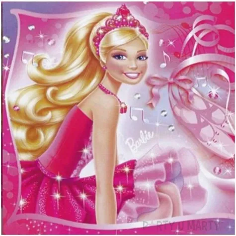 serwetki barbie baletnica amscan 33 cm 20 szt