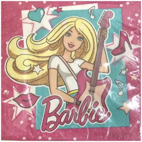 serwetki barbie popstar amscan 33 cm 20 szt
