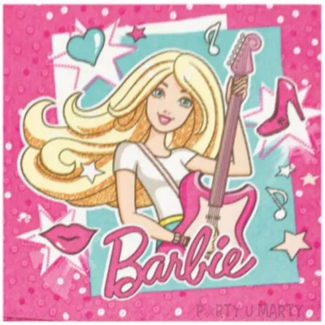 serwetki barbie popstar amscan 33 cm 20 szt