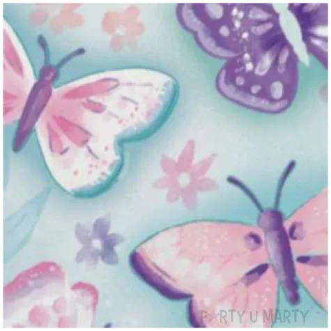 serwetki barwne motyle amscan 33 cm 16 szt