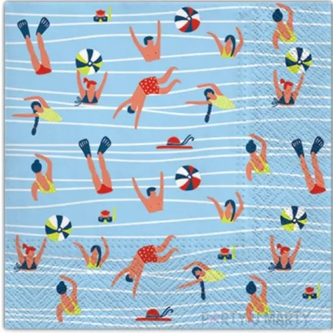 serwetki basen paw 33 cm 20 szt