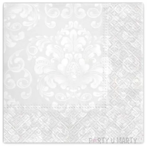 serwetki bialy kwiat paw 33 cm 20 szt