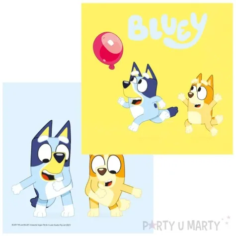 serwetki bluey amscan 33 cm 16 szt