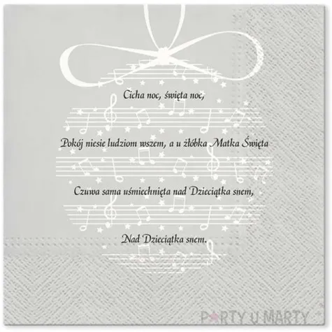 serwetki bombka z kolenda paw 33 cm 20 szt