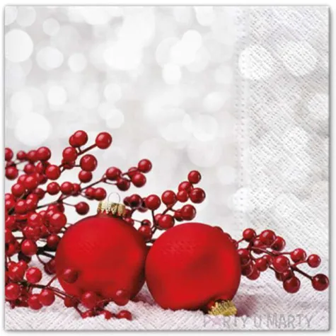 serwetki bombki na sniegu paw 33 cm 20 szt