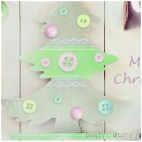 serwetki bombki pastelowe serca i choinka maki 33 cm 20 szt