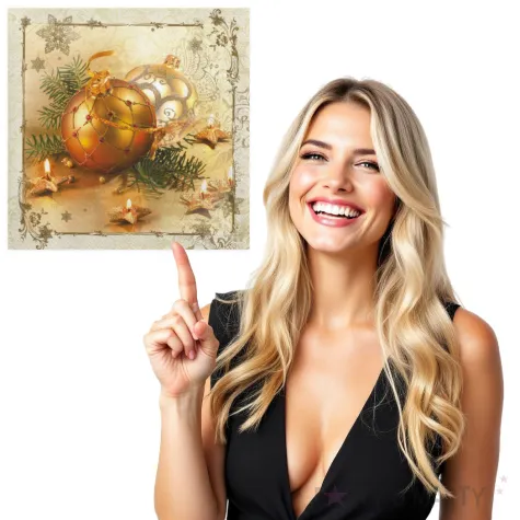 serwetki bombki zlote z ramka maki 33 cm 20 szt