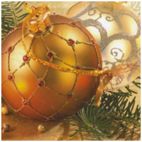 serwetki bombki zlote z ramka maki 33 cm 20 szt