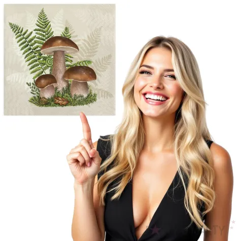 serwetki borowiki w paproci maki 33 cm 20 szt