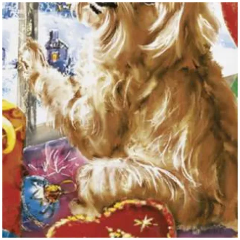 serwetki bozonarodzeniowe prezenty i pies maki 33 cm 20 szt