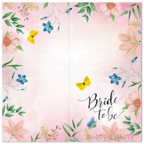 serwetki bride to be wieczor panienski rozowy partypal 33 cm 10 szt