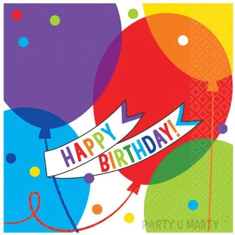 serwetki brillant ballons amscan 33 cm 36 szt