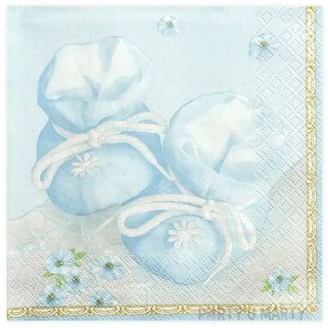 serwetki buciki blekitne 33 cm 20 szt