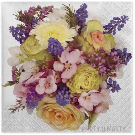 serwetki bukiet kwiatow maki 33 cm 20 szt