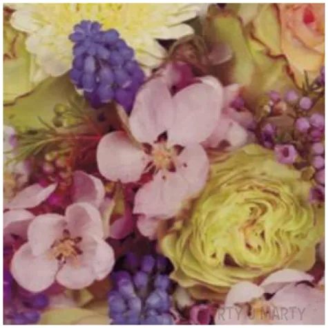 serwetki bukiet kwiatow maki 33 cm 20 szt