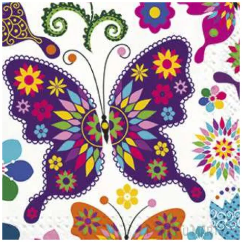 serwetki bukiet kwiatow paw 33 cm 20 szt