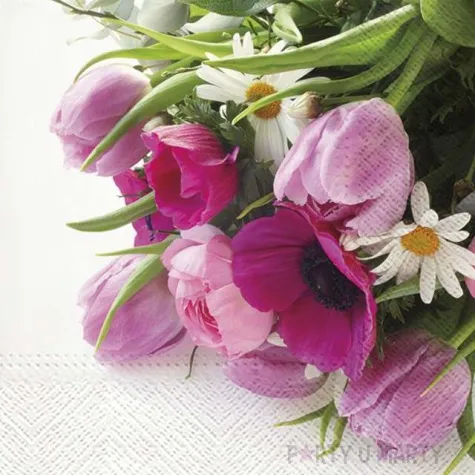 serwetki bukiet kwiatow paw 33 cm 20 szt