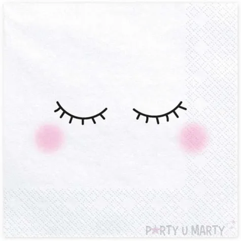 serwetki buzka biale partydeco 33 cm 20 szt