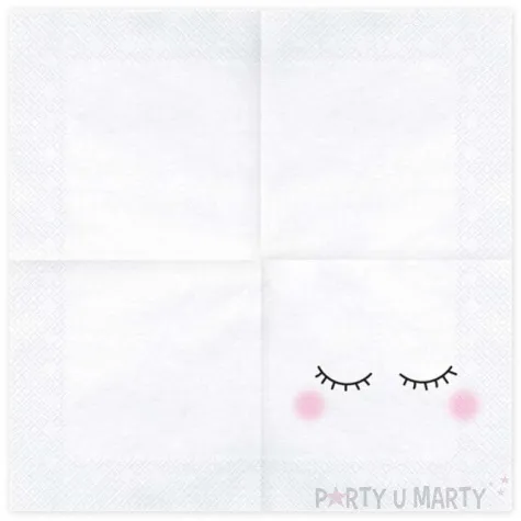 serwetki buzka biale partydeco 33 cm 20 szt