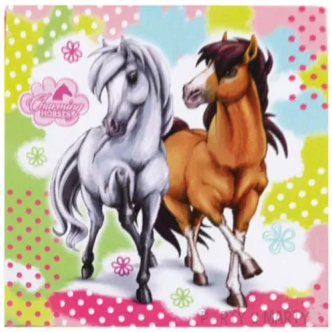 serwetki charming horses 2 amscan 33 cm 20 szt