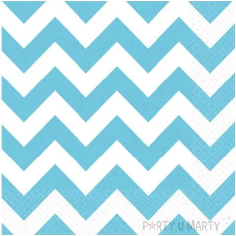 serwetki chevron blekitne 33 cm 20 szt