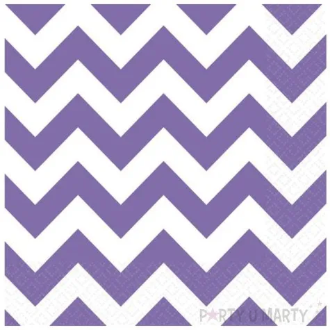 serwetki chevron fioletowe 33 cm 16 szt