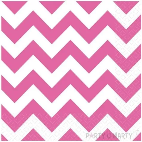 serwetki chevron rozowe 33 cm 16 szt