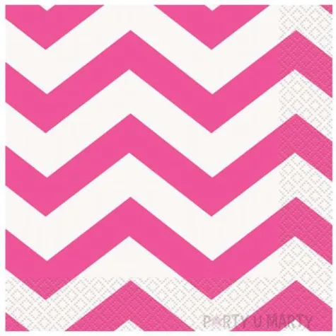 serwetki chevron rozowe 33 cm 16 szt