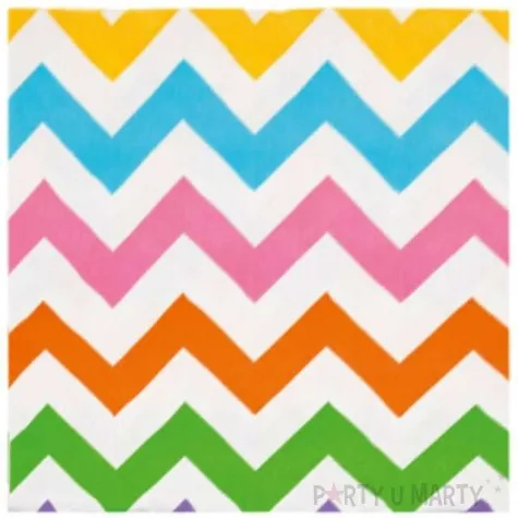 serwetki chevron teczowe 33 cm 20 szt