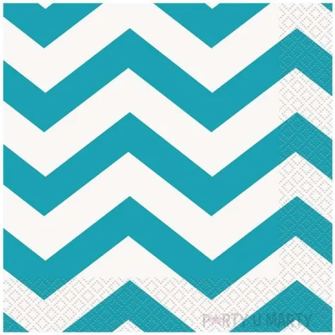 serwetki chevron turkusowe 33 cm 16 szt