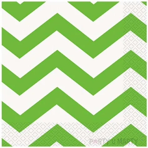 serwetki chevron zielone 33 cm 16 szt