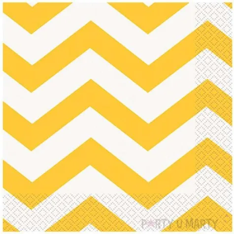 serwetki chevron zolte 33 cm 16 szt