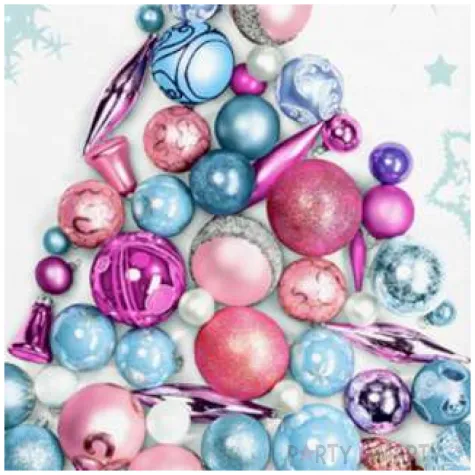 serwetki choinka wykonana z bombek maki 33 cm 20 szt