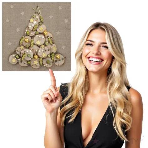 serwetki choinka z drewnianych krazkow maki 33 cm 20 szt