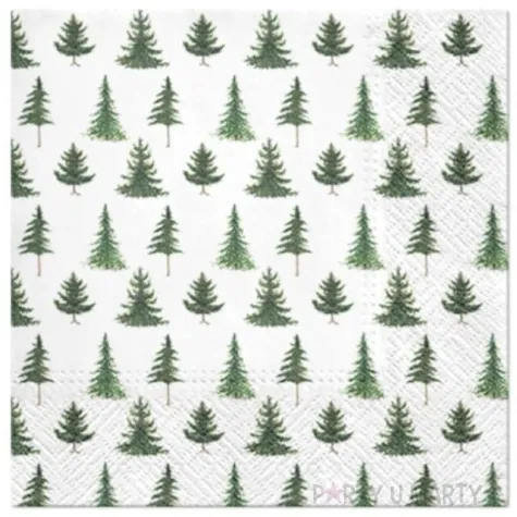 serwetki choinki boze narodzenie biale paw 33 cm 20 szt