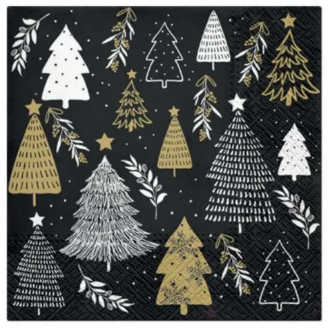 serwetki choinkowe stemple paw 33 cm 20 szt