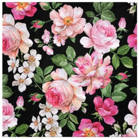 serwetki ciemne roze paw 33 cm 20 szt