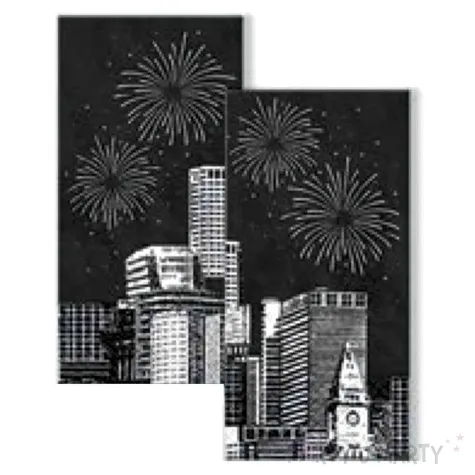 serwetki city fireworks czarne paw 33 cm 16 szt