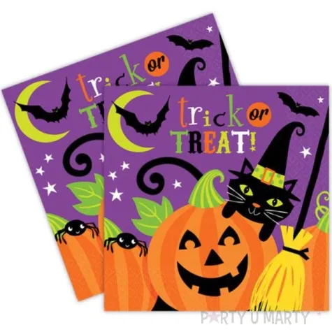 serwetki cukierek albo psikus kolorowe amscan 33 cm 16 szt