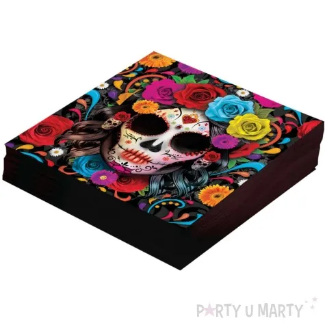 serwetki czaszka dia de los muertos guirca 33 x 33 cm 12szt