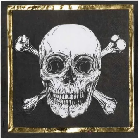 serwetki czaszka pirata boland 33 cm 12 szt