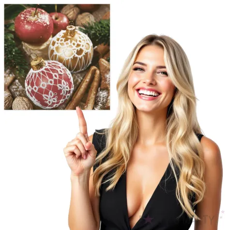 serwetki czerwone bombki z bialymi elementami maki 33 cm 20 szt