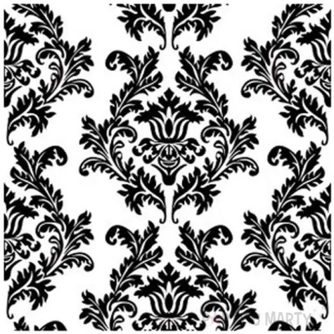 serwetki damask bialo czarne maki 33 cm 20 szt