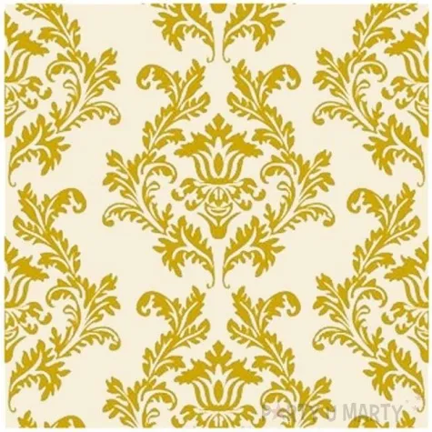 serwetki damask kremowo zlote maki 33 cm 20 szt