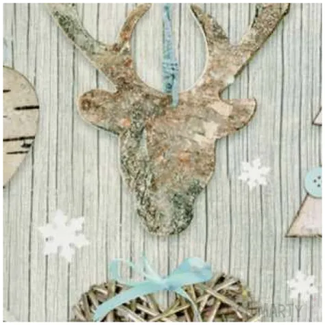 serwetki dekoracja bozonarodzeniowa z blekitem maki 33 cm 20 szt