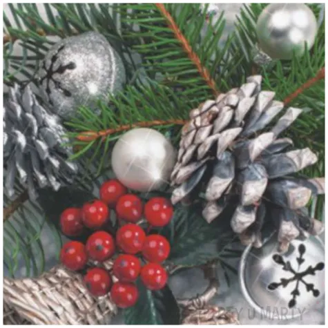 serwetki dekoracja swiateczna maki 33 cm 20 szt