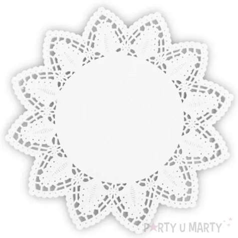 serwetki dekoracyjne azurowe biale arpex 20 cm 12 szt