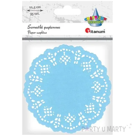 serwetki dekoracyjne classic blekitne titanum 11 5 cm 35 szt